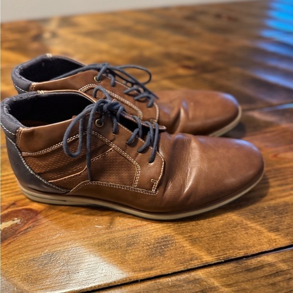 ?? Tommy Hilfiger Plain Chukka Boots Brown Navy Mens US size 10.5